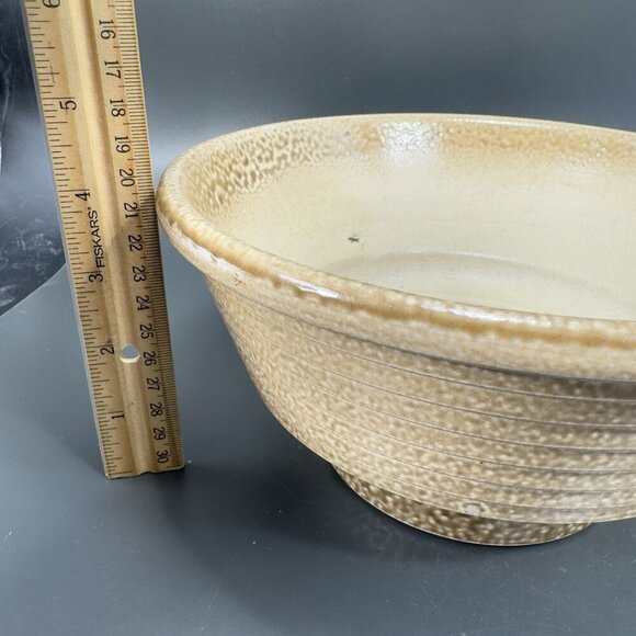 Vintage Vetter W Germany Stoneware Pottery Planter Dish Bowl Container Tan Brown - Picture 4 of 16